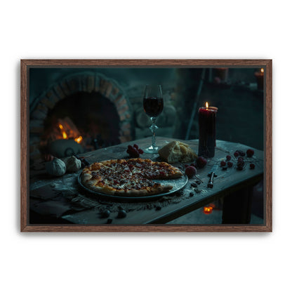 Gothic Pepperoni Pizza  Wall Art