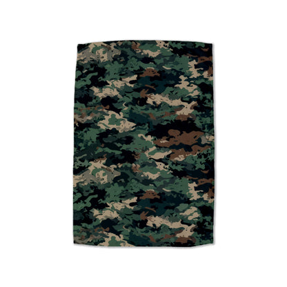 Green Camo Swirl Hand Towel
