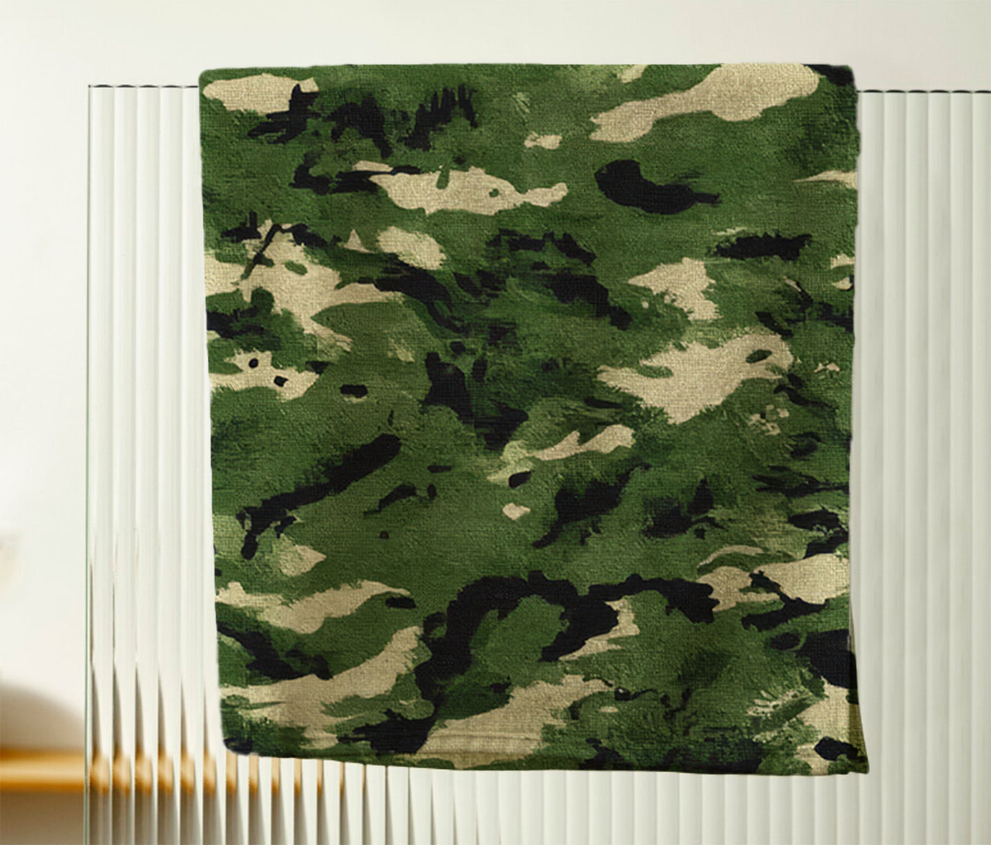 Green Camouflage Pattern Hand Towel