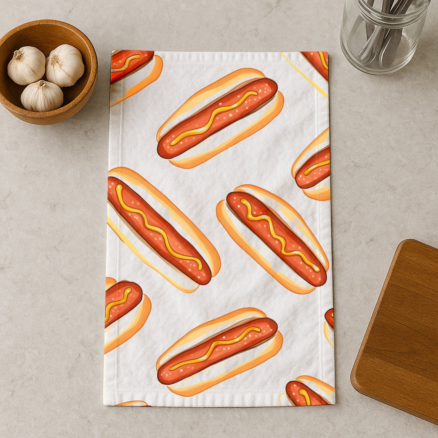 Hot Dog Delight Kitchen Towel