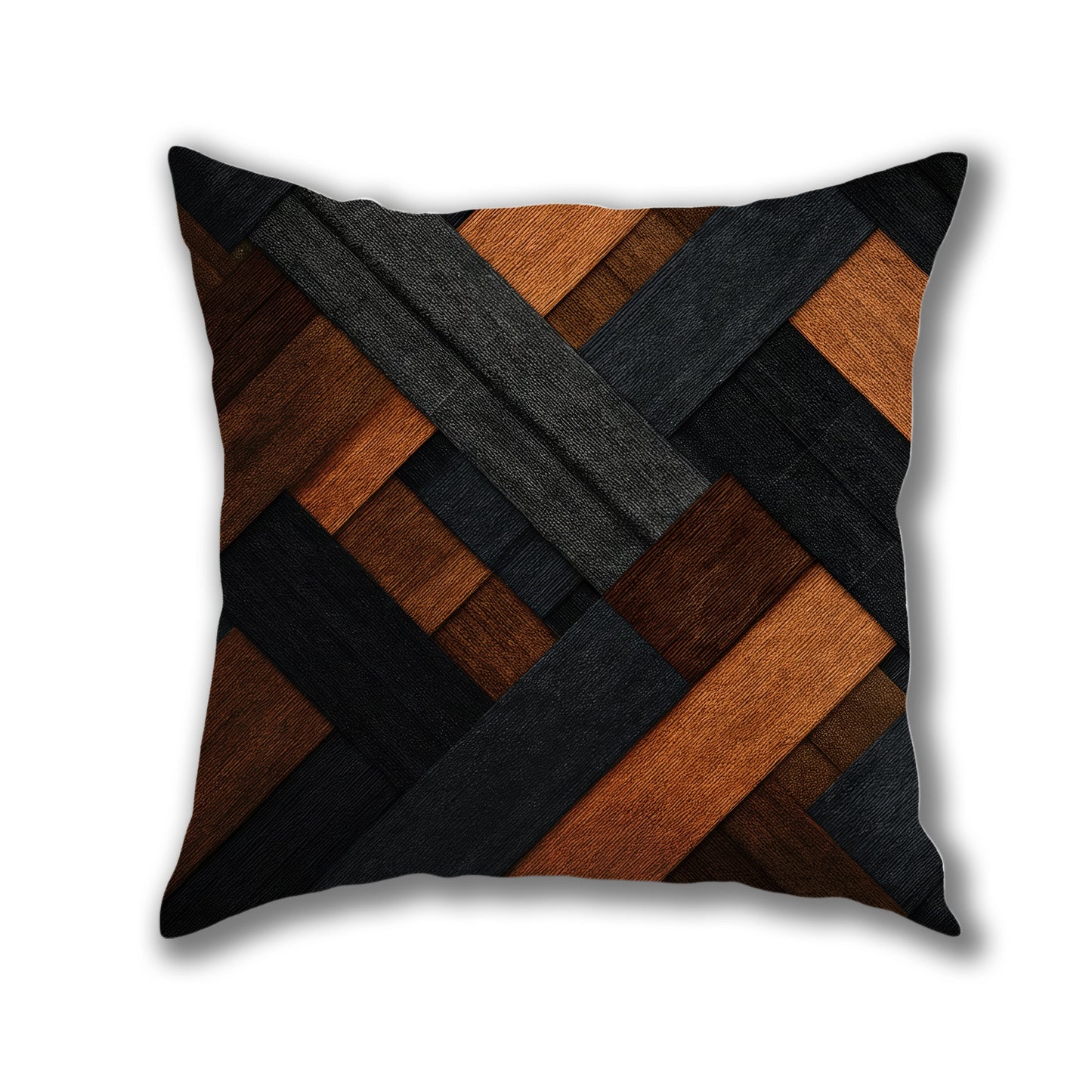 Intersecting Wood Panels Pillow