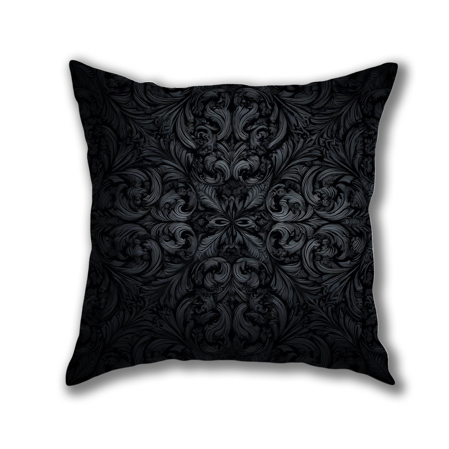 Intricate Floral Swirls Pillow