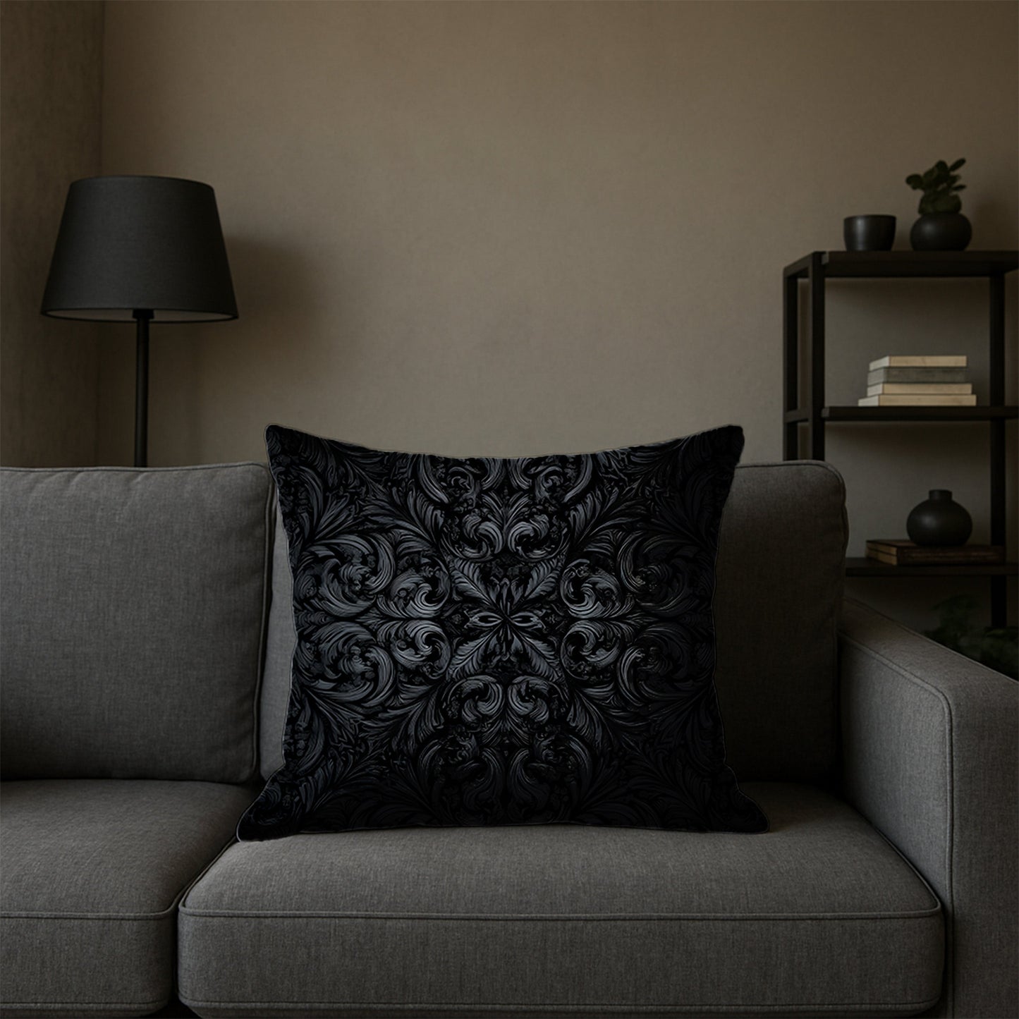 Intricate Floral Swirls Pillow