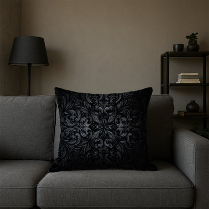 Intricate Floral Swirls Pillow