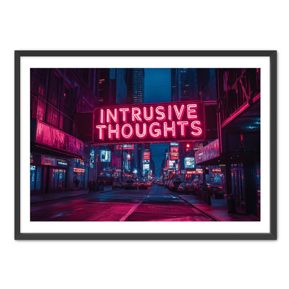 Intrusive Thoughts Sign  Wall Art