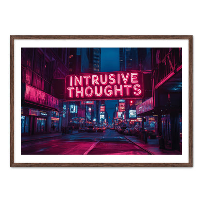 Intrusive Thoughts Sign  Wall Art