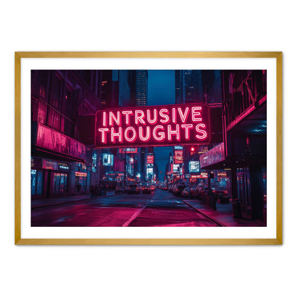 Intrusive Thoughts Sign  Wall Art