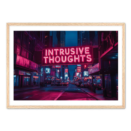 Intrusive Thoughts Sign  Wall Art