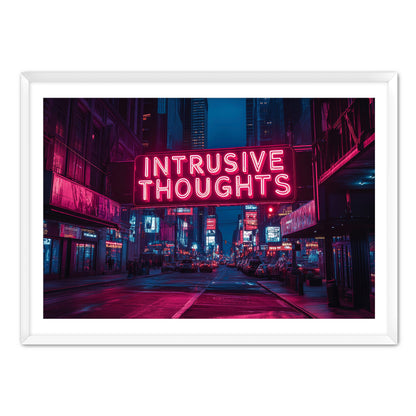 Intrusive Thoughts Sign  Wall Art