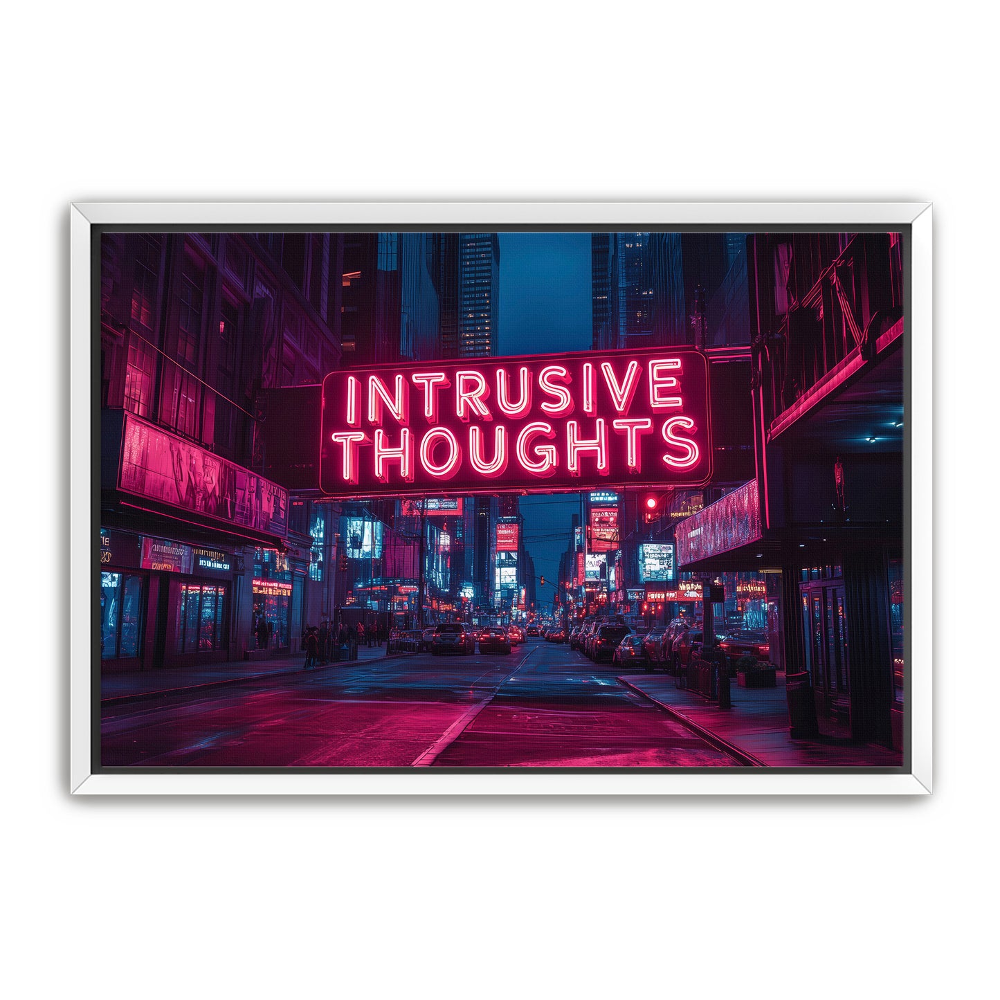 Intrusive Thoughts Sign  Wall Art