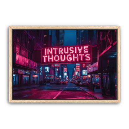 Intrusive Thoughts Sign  Wall Art