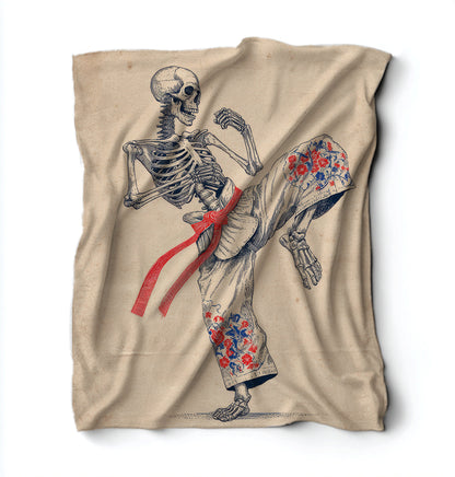 Karate Skeleton Blanket