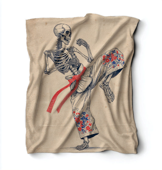 Karate Skeleton Blanket