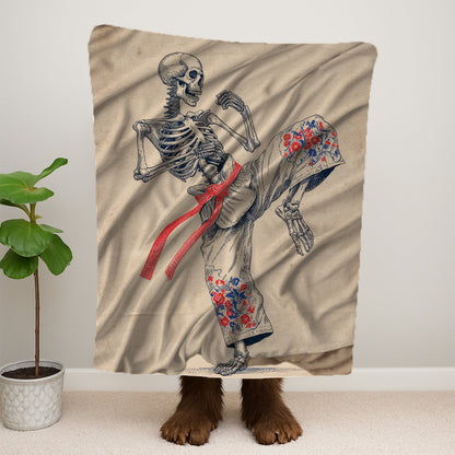 Karate Skeleton Blanket
