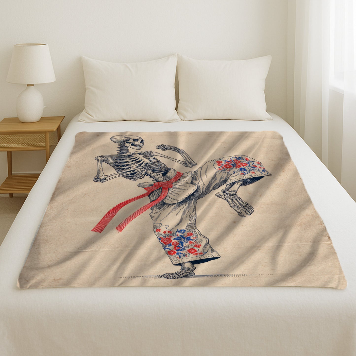 Karate Skeleton Blanket