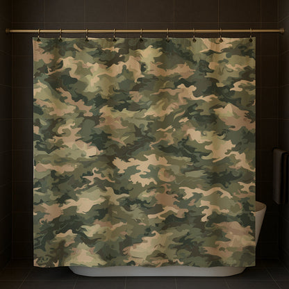 Leafy Camo Swirl Shower Curtain
