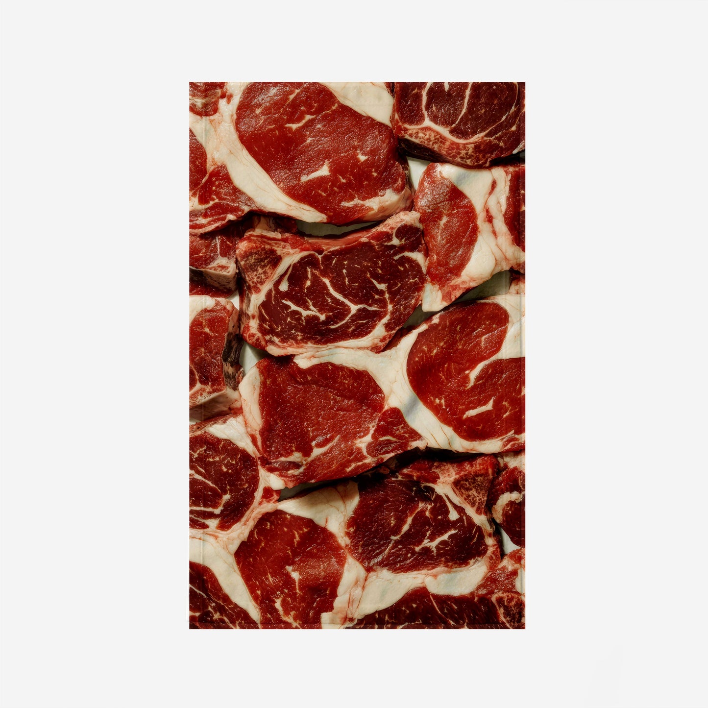 Marbled Steaks Arrangement Kitchen Towel
