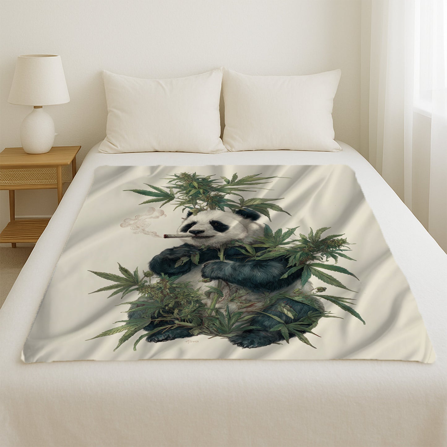 Marijuana Panda Blanket
