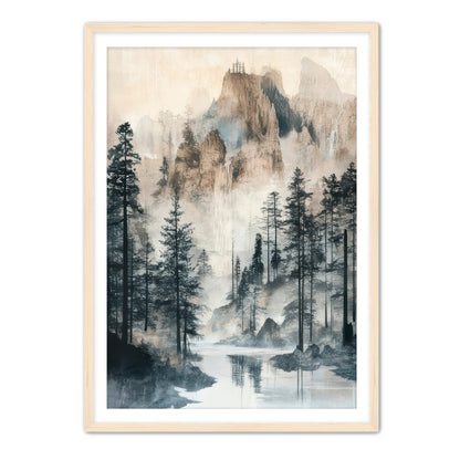 Misty Mount  Wall Art