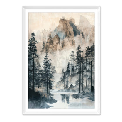 Misty Mount  Wall Art