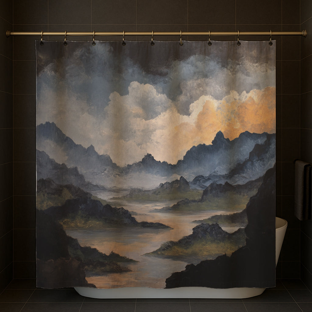 Misty Mountain Valley Shower Curtain