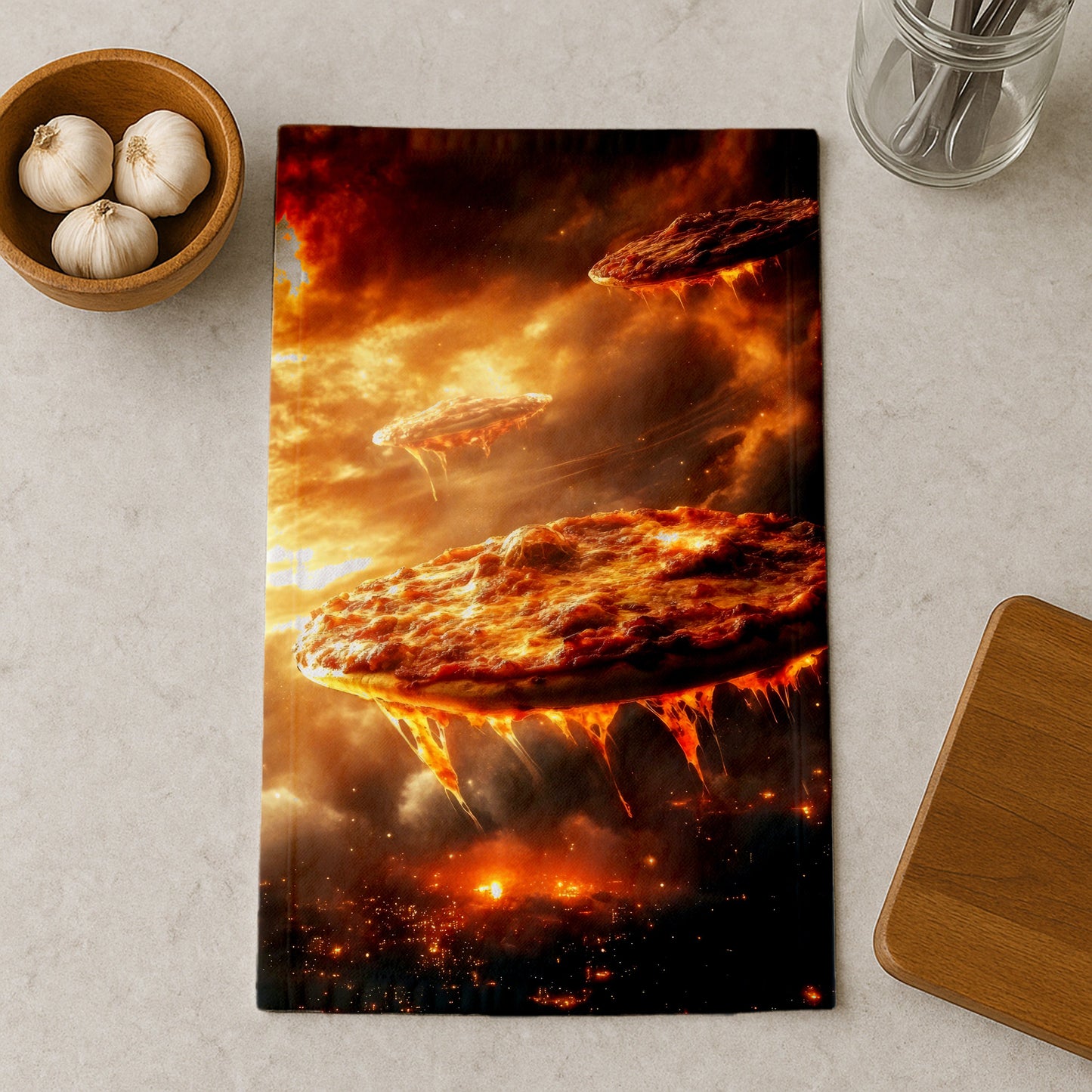 Molten Pizza Skies Kitchen Towel