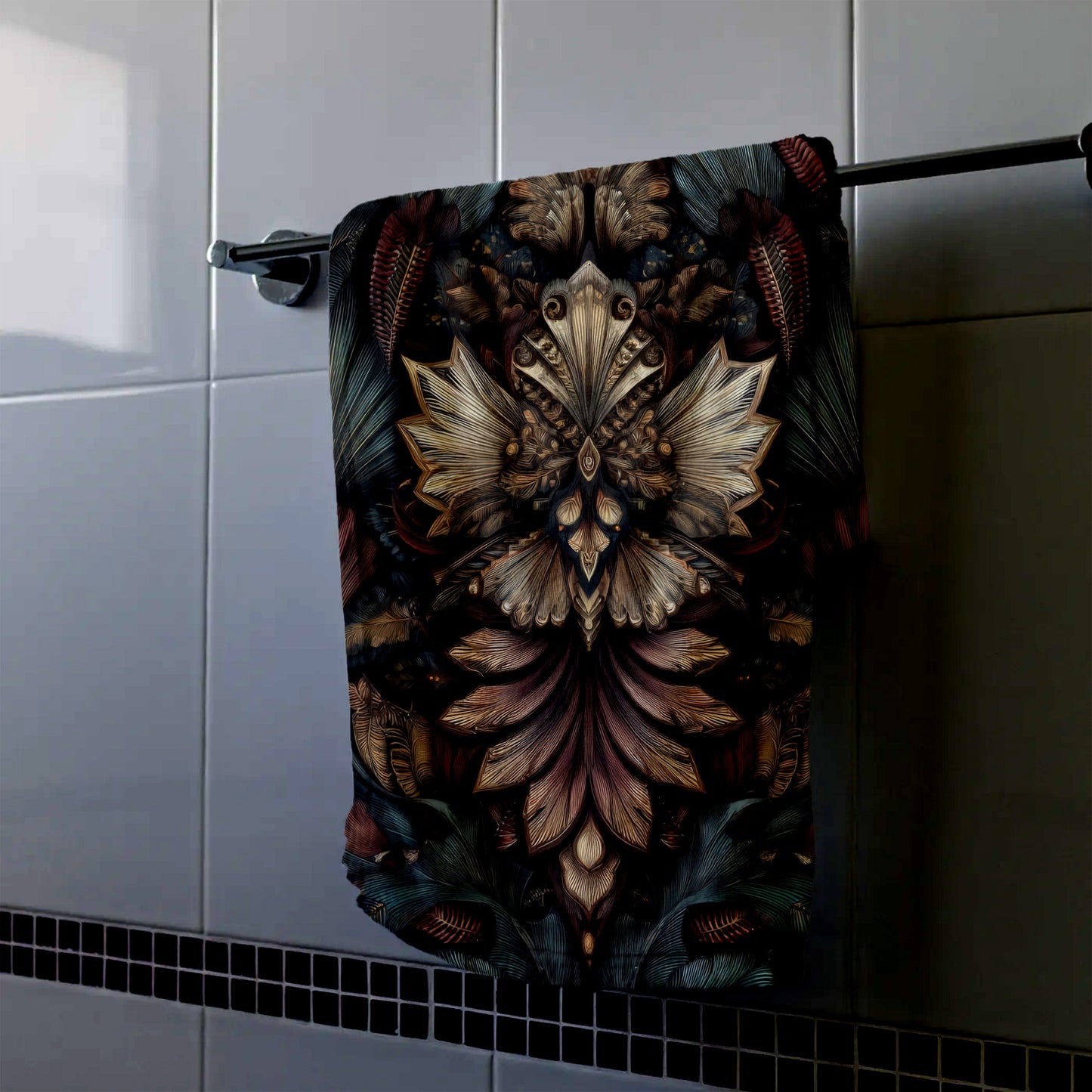 Mystical Floral Patterns Hand Towel