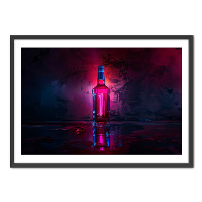 Neon Bottle  Wall Art