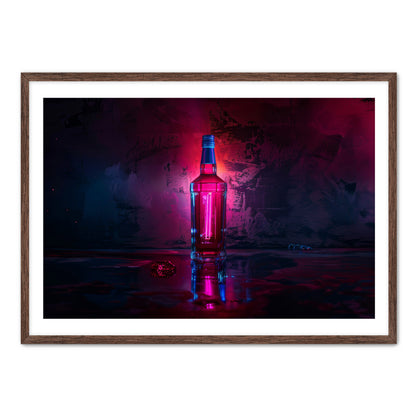 Neon Bottle  Wall Art