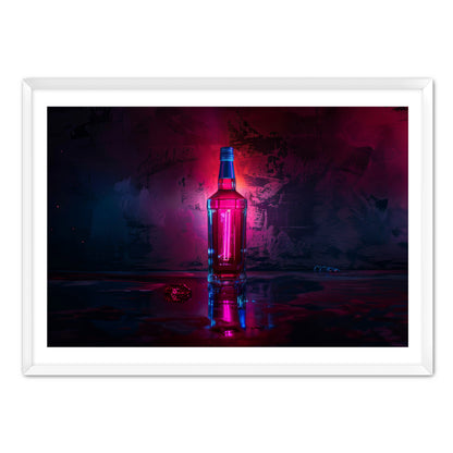 Neon Bottle  Wall Art