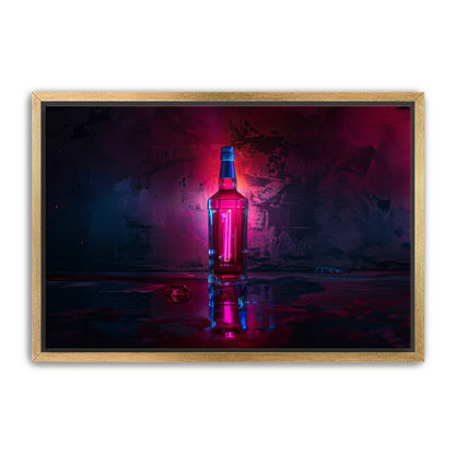 Neon Bottle  Wall Art