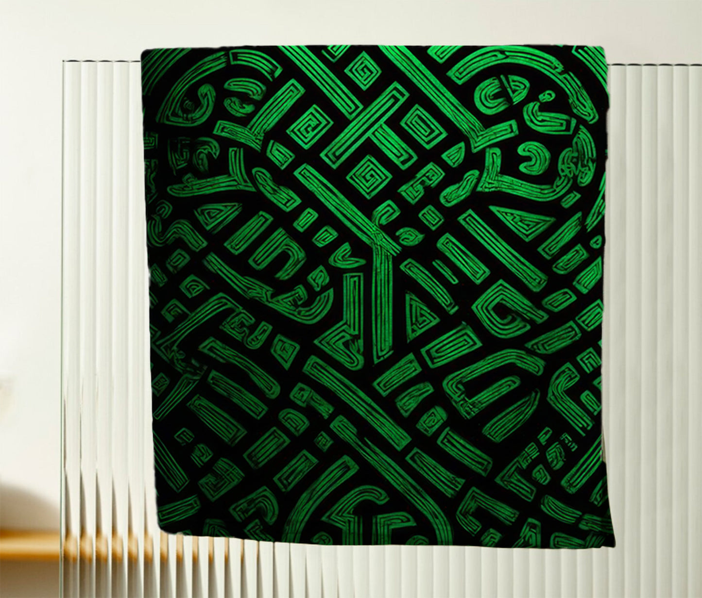 Neon Labyrinth Patterns Hand Towel