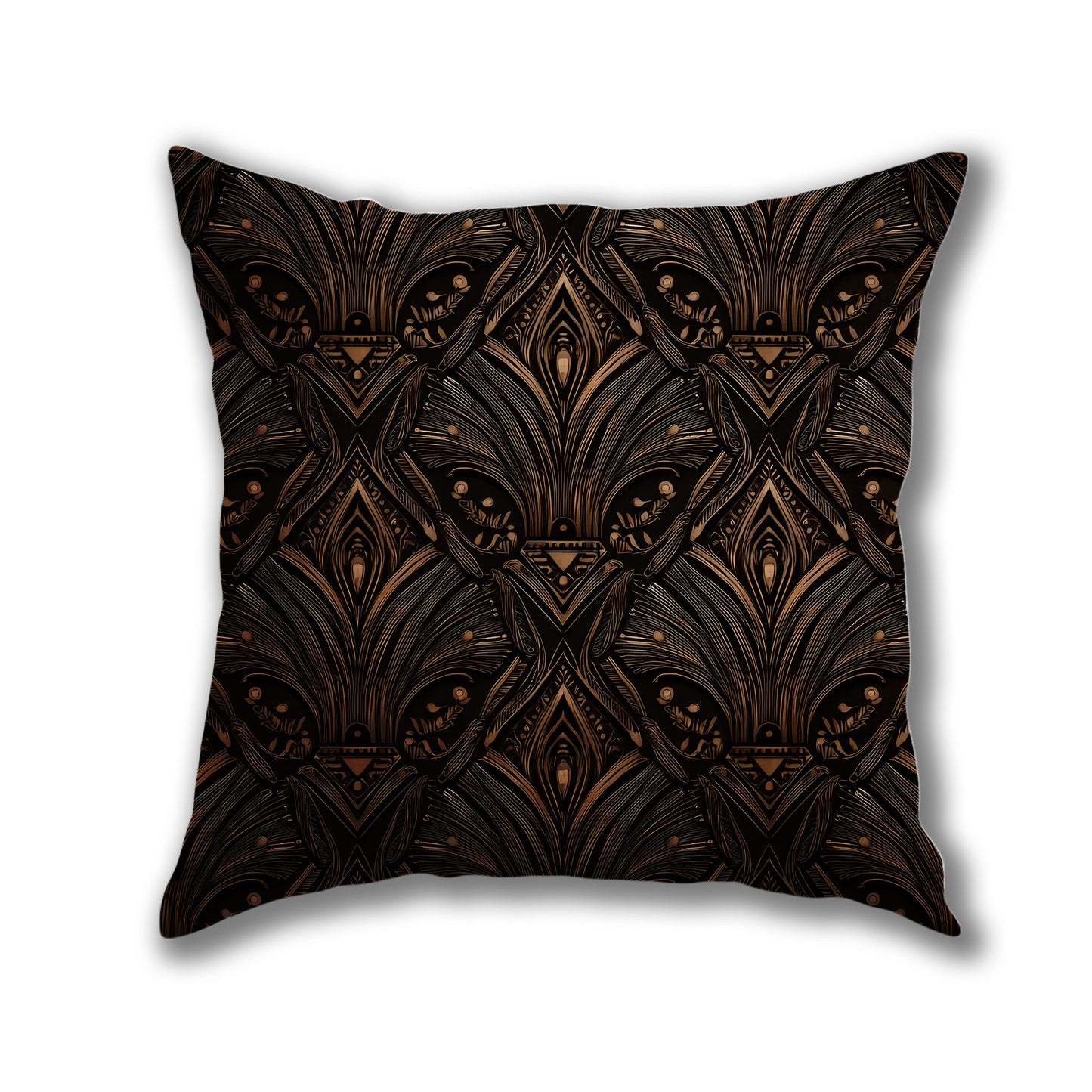 Ornate Leaf Pattern Pillow