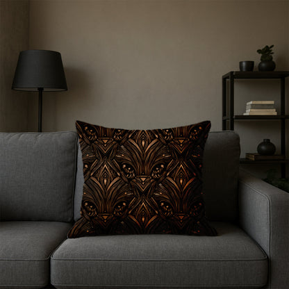 Ornate Leaf Pattern Pillow