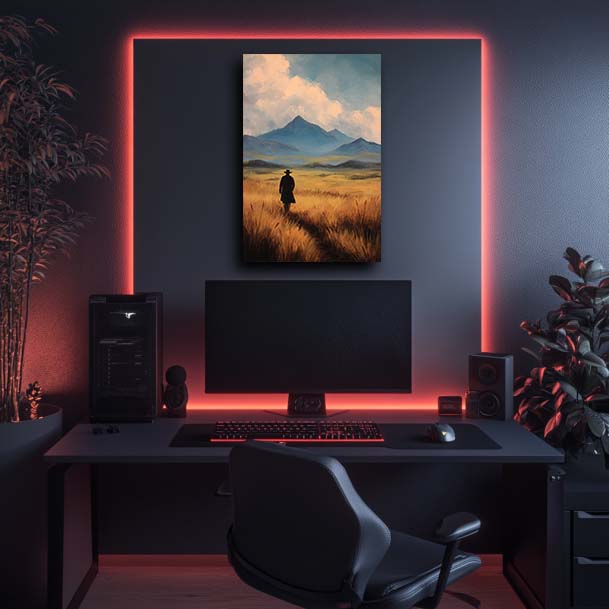 Outlaw Cowboy Walks Alone Wall Art