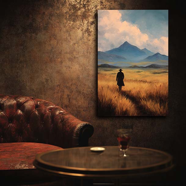 Outlaw Cowboy Walks Alone Wall Art