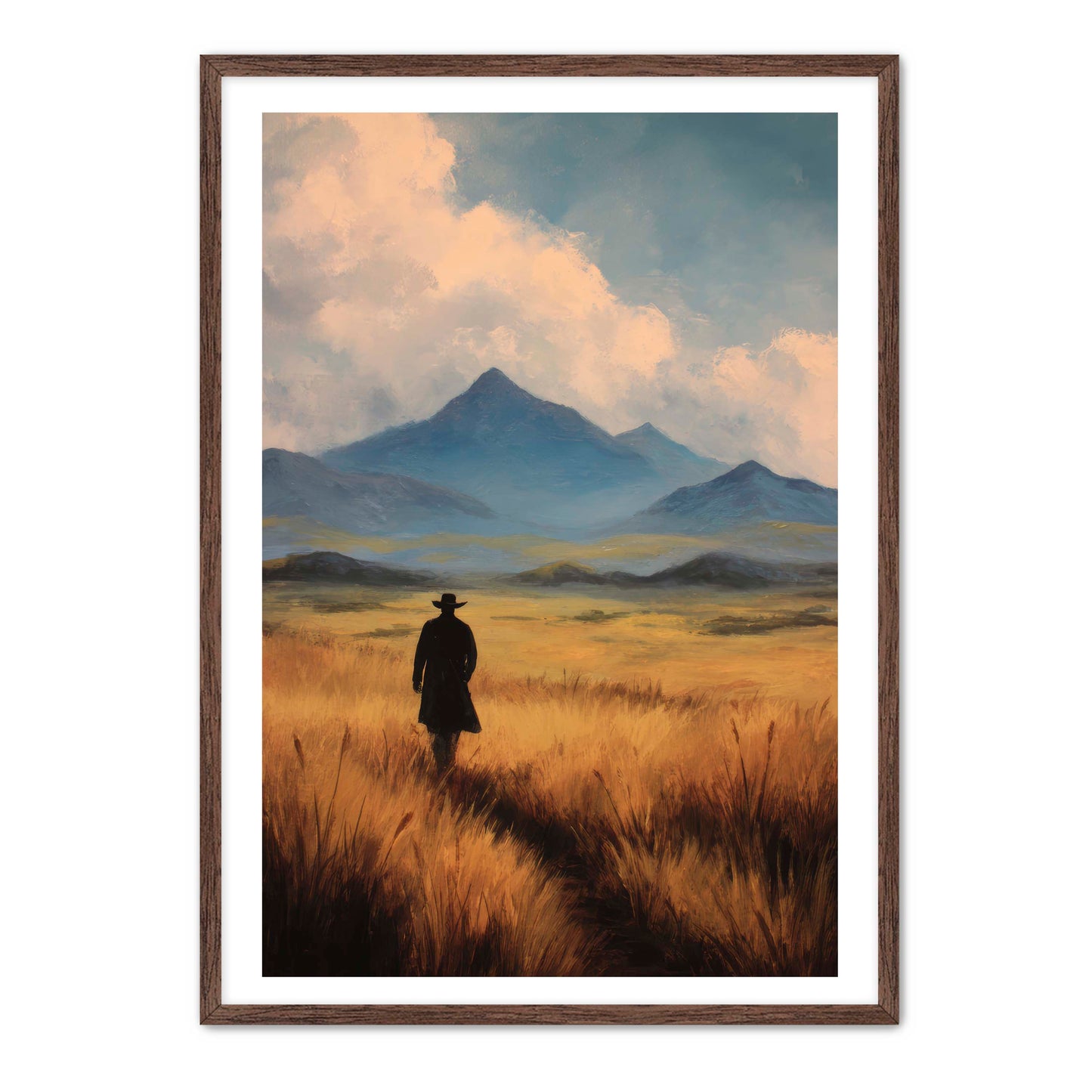 Outlaw Cowboy Walks Alone Wall Art