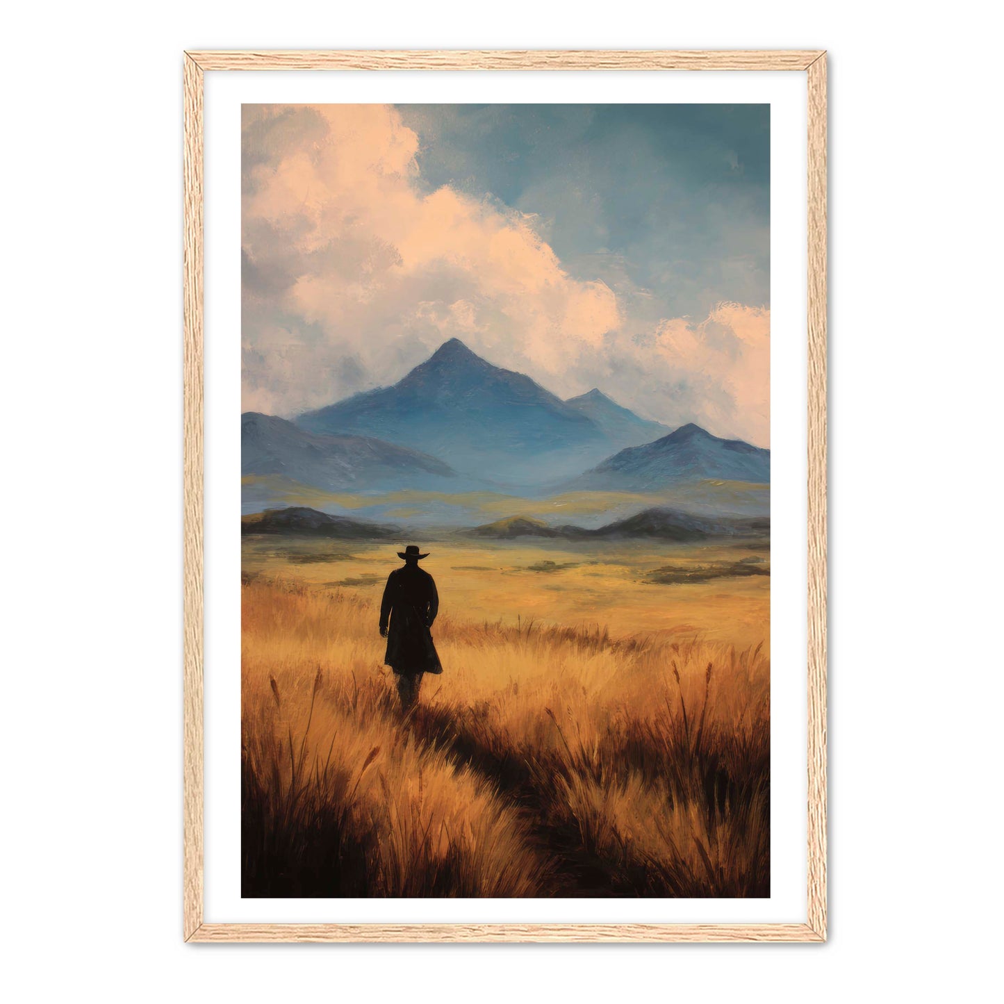 Outlaw Cowboy Walks Alone Wall Art
