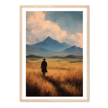 Outlaw Cowboy Walks Alone Wall Art
