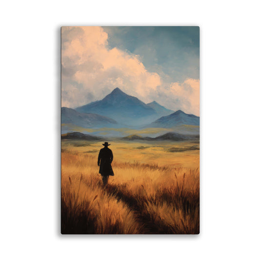 Outlaw Cowboy Walks Alone Wall Art