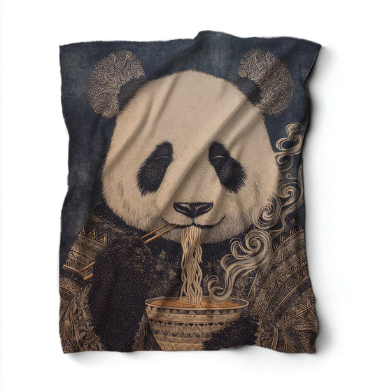 Panda Eating Ramen 2 Blanket