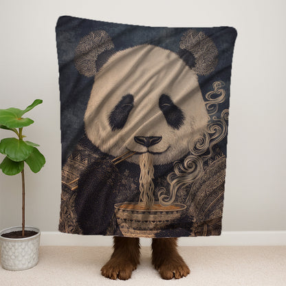 Panda Eating Ramen 2 Blanket