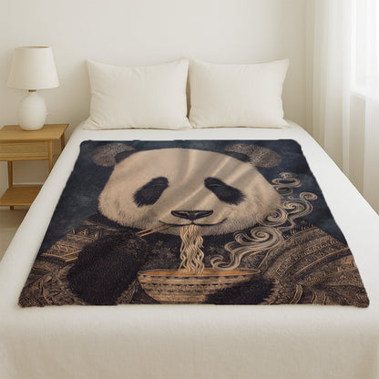 Panda Eating Ramen 2 Blanket