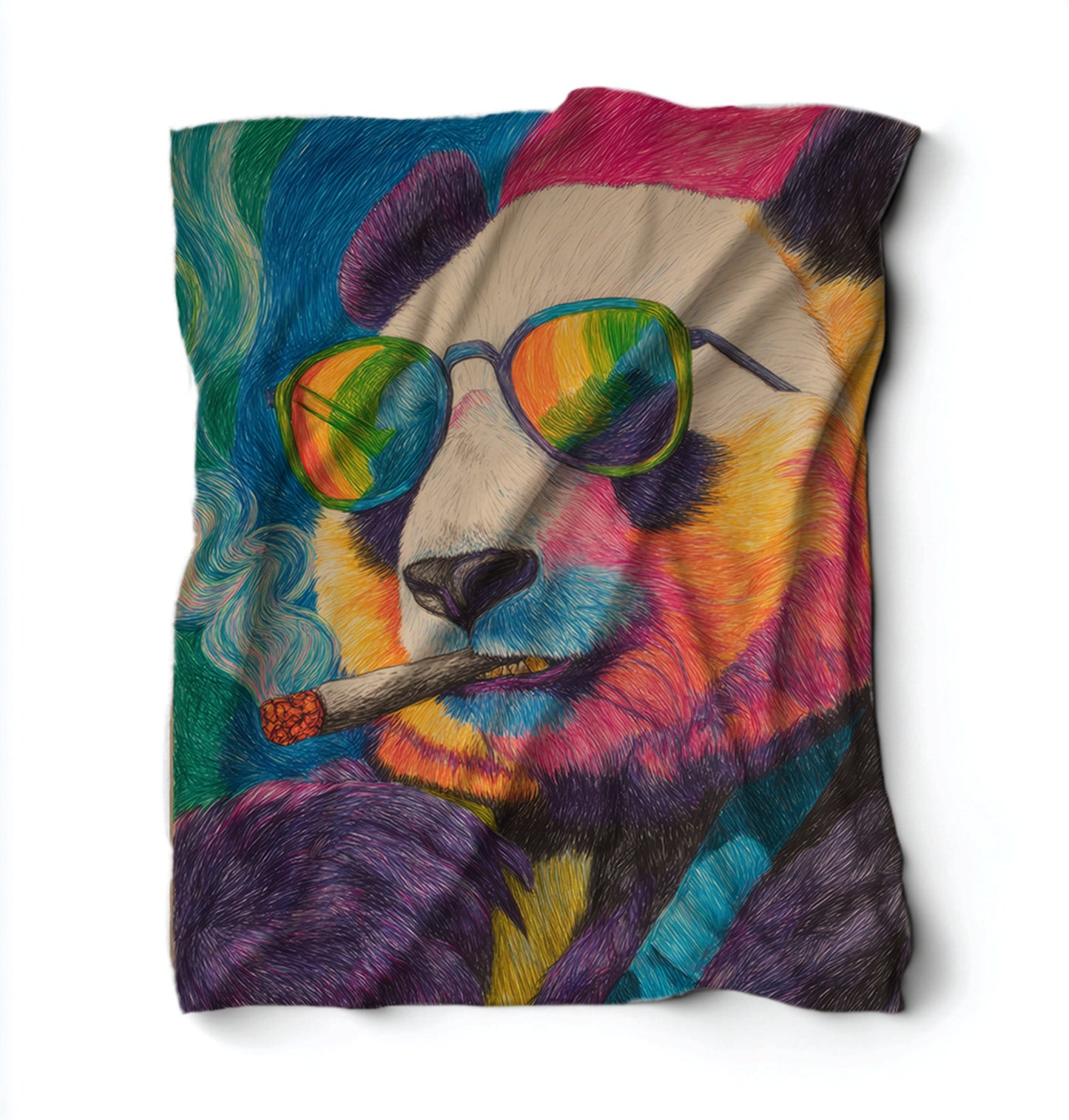 Panda Smoking Blanket