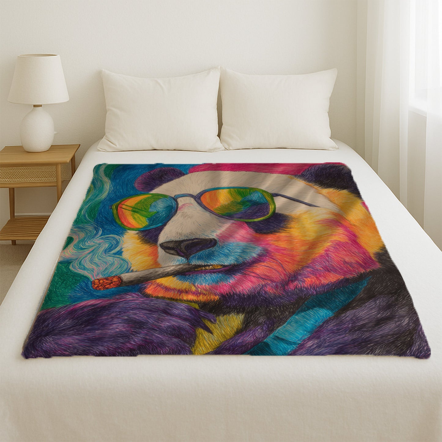 Panda Smoking Blanket