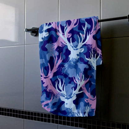 Pastel Deer Patterns Hand Towel
