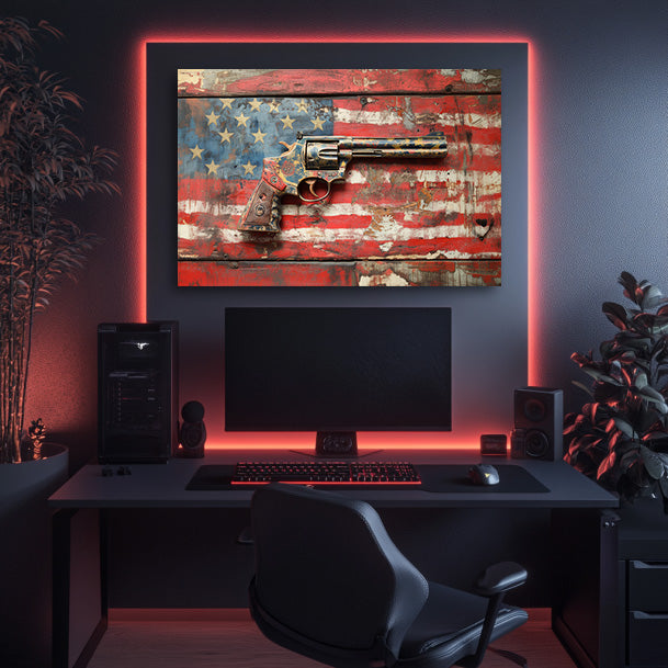 Patriotic Gun  Wall Art