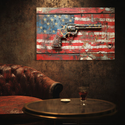Patriotic Gun  Wall Art