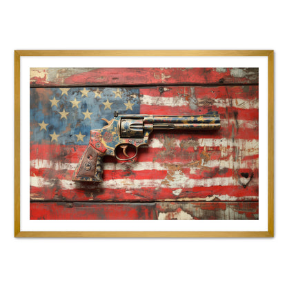 Patriotic Gun  Wall Art