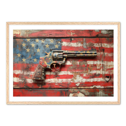 Patriotic Gun  Wall Art